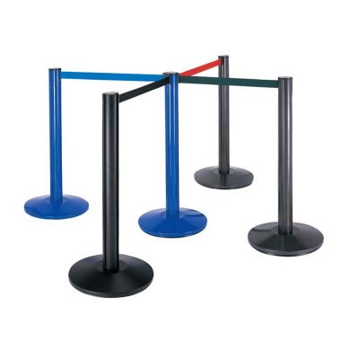 Stainless Steel Safety Line Divider Railing Stand Queue Retractable Belt Barrier Crowd Control Stanchion Railing Post